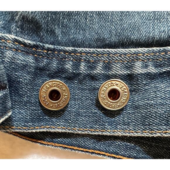 Vintage Y2K Ralph Lauren Polo Jeans Co Black Tag Denim Jacket XL Festival Travel - Picture 10 of 14